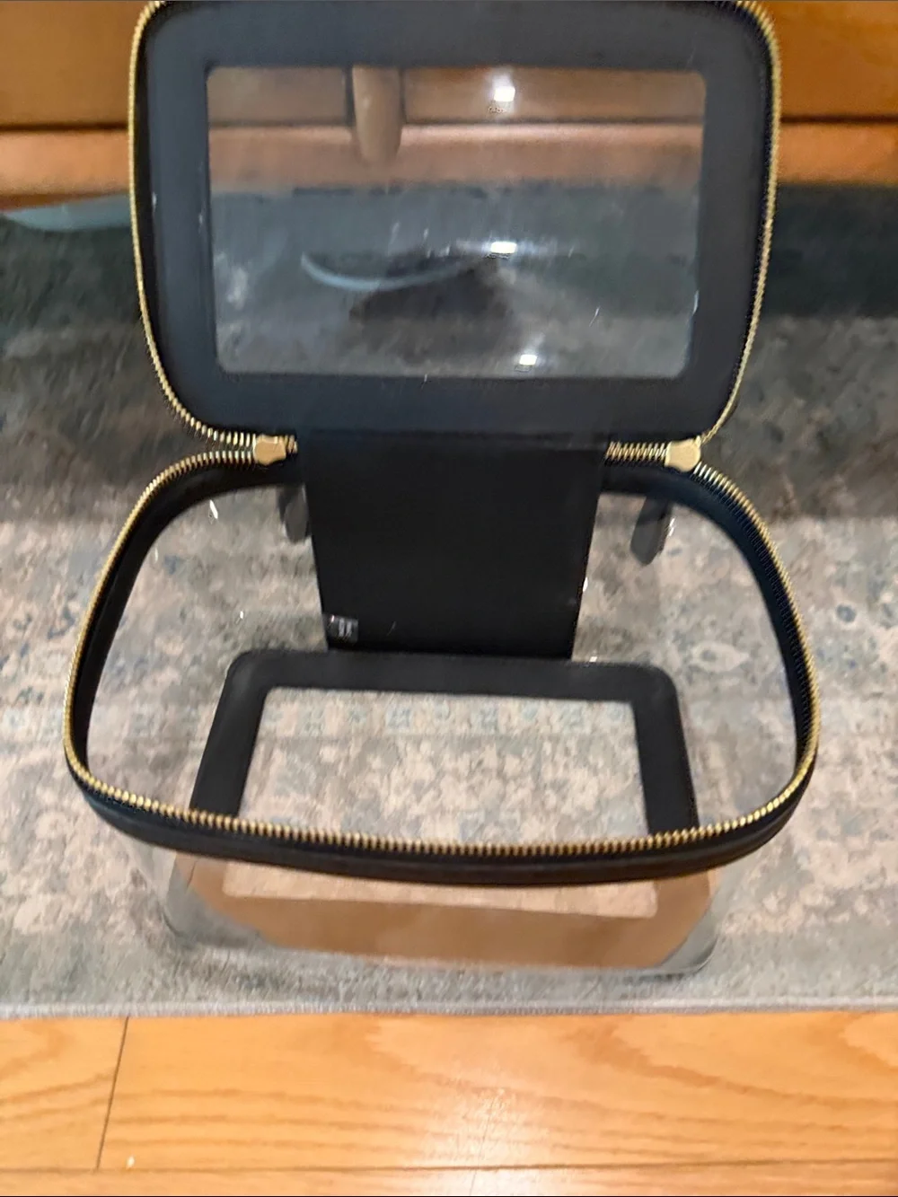 Truffle Clarity Jumbo Train Case - Black